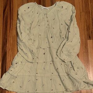 Zara Kids Light Green Floral Dress
